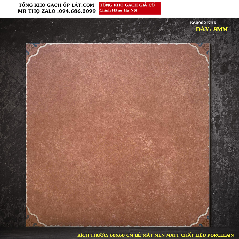 Gạch giả cổ màu da bò 60x60 K60002